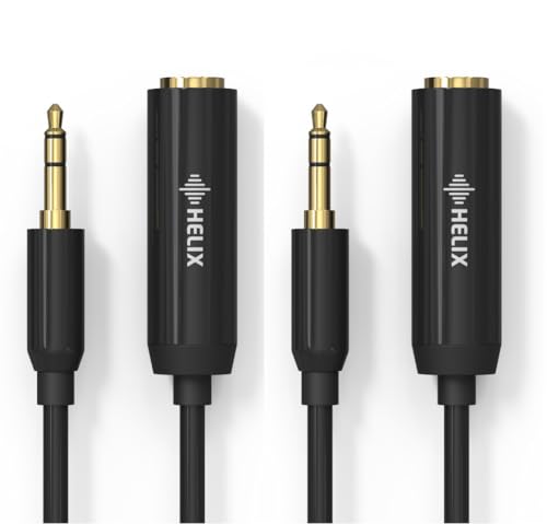 Adaptateur TRS 6,35 mm vers 3,5 mm plaqué or Helix 5 pour un son pur sans interférence