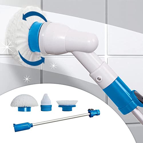 Brosse Nettoyante Électrique Rotative - 8 Têtes, 2 Vitesses, Manche Long, Batterie 2000mAh | Pour Salle De Bain, Cuisine, Carrelage - 2