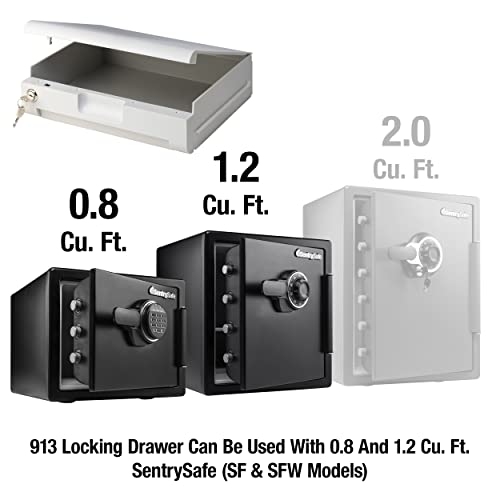 SentrySafe Locking Drawer for SFW082 and SFW123 Safes, Multi-Positional Shelf Accessory for 0.8 and 1.2 Cubic Feet Safes, 913
