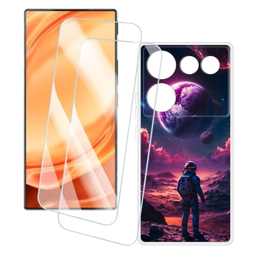 OAGELIM 2�Z�b�g �X�N���[���v���e�N�^�[ + �P�[�X ZTE Z50 Ultra Photographer (6.8 �C���`) �Ƃ̌݊������� �A�[�e�B�X�e�B�b�N�J�X�^���v�����g�J�o�[�Ƌ����K���X�t�B���� �X�N���b�`�h�~ (�F����s�m)