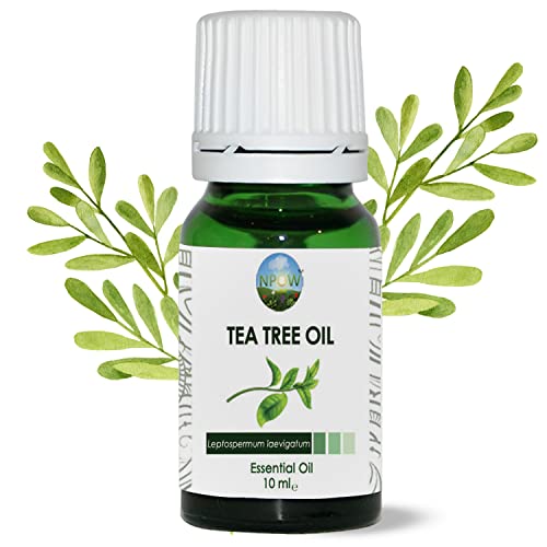 NPOW Pure Tea Tree Oil for Nail Fungus - 100% Pure Essential Oils for Skincare, Aromatherapy, Therapeutic Tea Tree Essential Oils for Acne, Oil for Facecare, Purify the Hair Scalp - 10ml