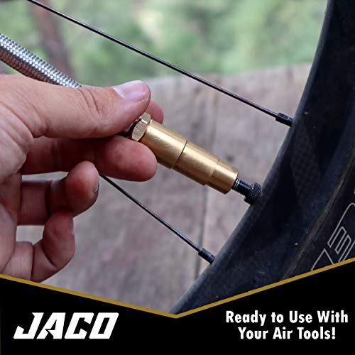 Jaco Bike Presta Valve Tire Air Chuck - 1/4" Npt (2 Pack) (Open Flow) #TOP5