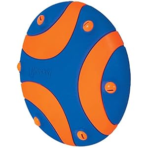 Chuckit Whistle Flight Outdoor Dog Toy, Orange and Blue Chuckit Whistle Flight Outdoor Dog Toy, Orange and Blue