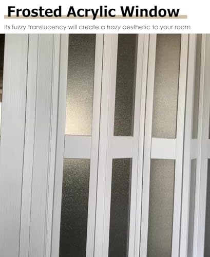 PVC Sliding Folding Door, Custom Size for Bathroom Kitchen Small Rooms, Retractable Screen Gate for Closet Wardrobes - Image 4