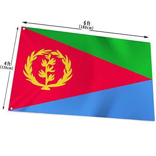 Drapeau érythréen avec œillets robustes cousus machine pour fête