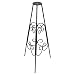 Rome B53-1 Scrolled Sundial Pedestal Bases, Powder Coated Black Wrought Iron, 24-Inch Height
