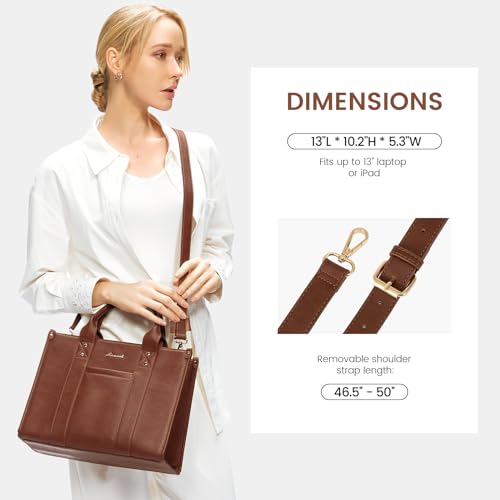 Image of LOVEVOOK Purse for Women Leather Tote Bag Purse and Handbags, Satchel Shoulder Crossbody Top Handle Bags with Zipper