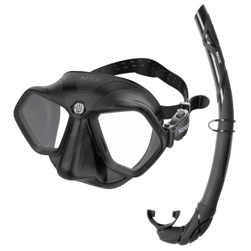 Tuba et masque chasse sous-marine SEAC Raptor sans entrée d'eau apnée