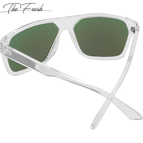 Image of The Fresh Large Oversized Fashion Square Flat Top Sunglasses - Exquisite Packaging
