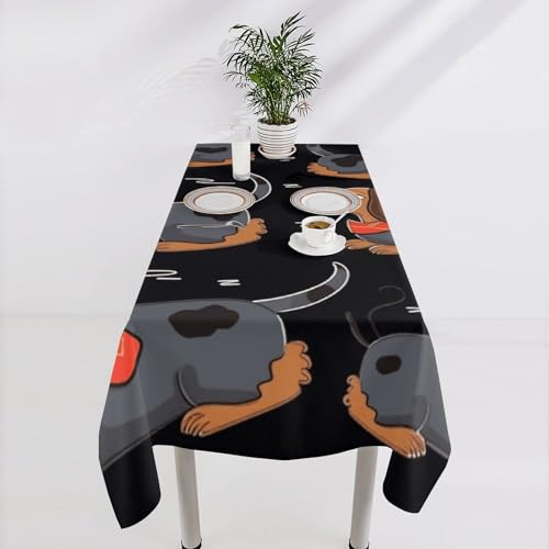 Nappe rectangulaire imperméable 140x279 cm anti-tache lavable - 7