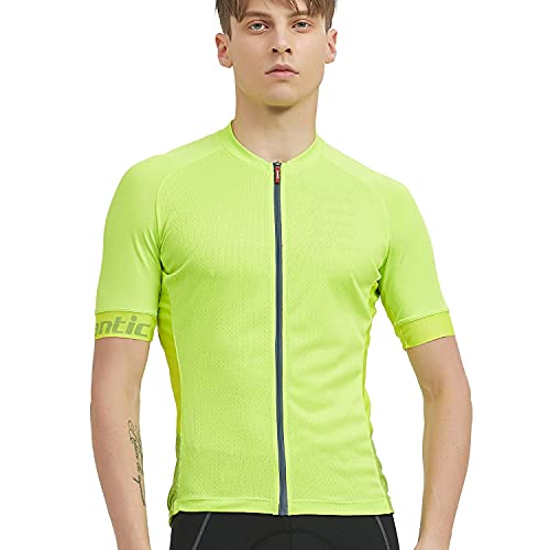 Santic Men’s Cycling Jersey Short Sleeve Bike Shirts for Men Bicycle Jacket with Pockets Breathable & Quick Dry Yorkson