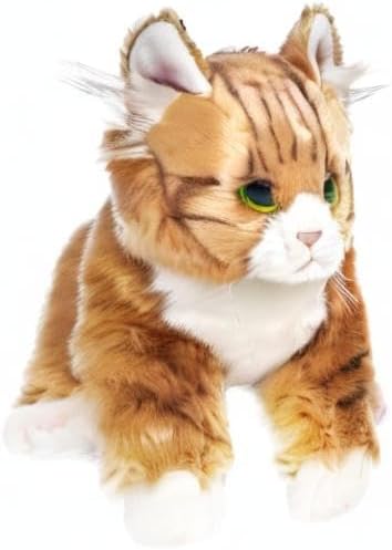 Bearington Cat Stuffed Animal - Ralistic Cat Plush Lifelike Tabby Kitty Suffy Maine Coon - Manny 10.5" - Image 7