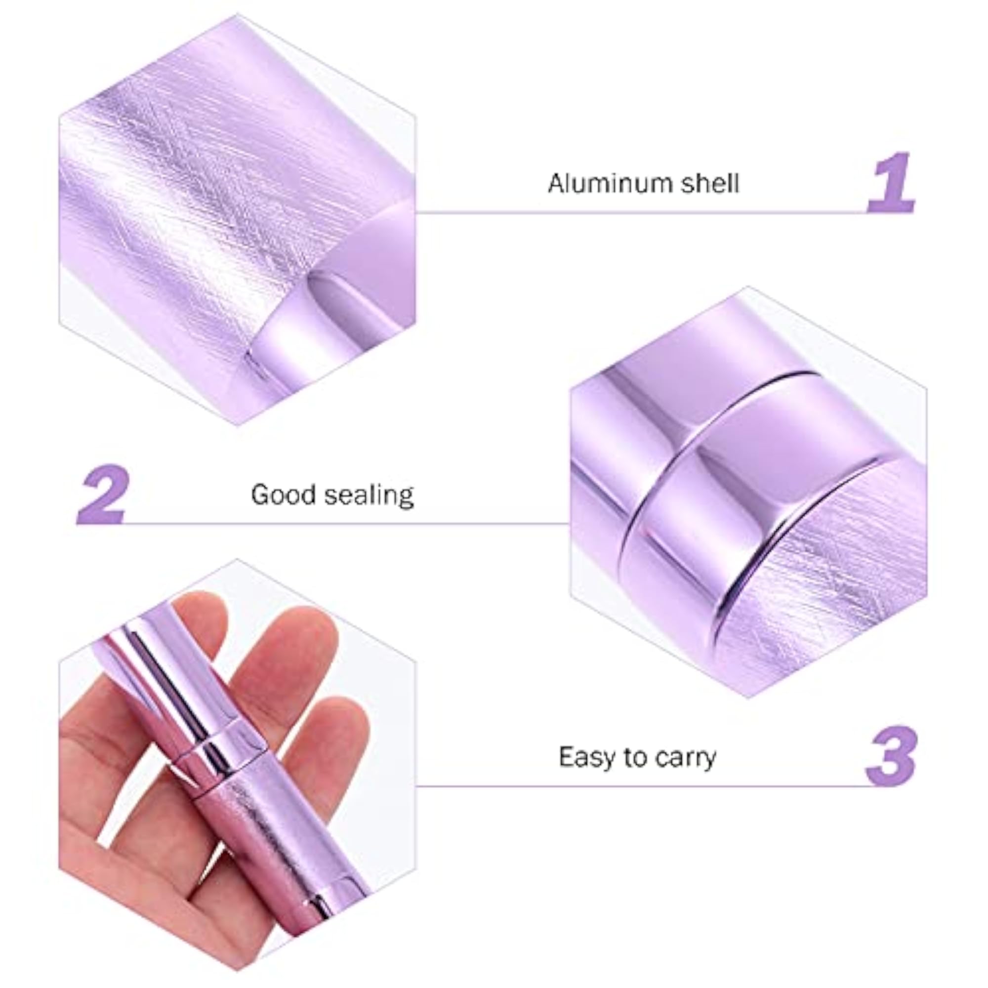 3pcs 6ml Portable Mini Refillable Perfume Bottles