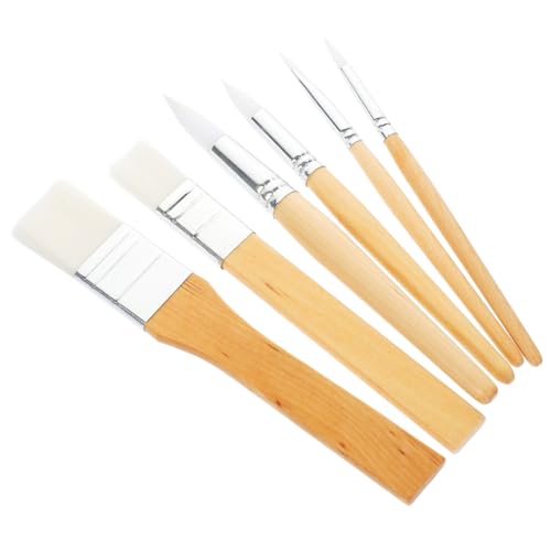 Gatuida 6 Piezas Pinceles para al Óleo y Acuarela Mezcla de Pigmentos Versátiles para Acrílicos Diseño Ergonómico para Artistas Fácil Limpieza con Agua