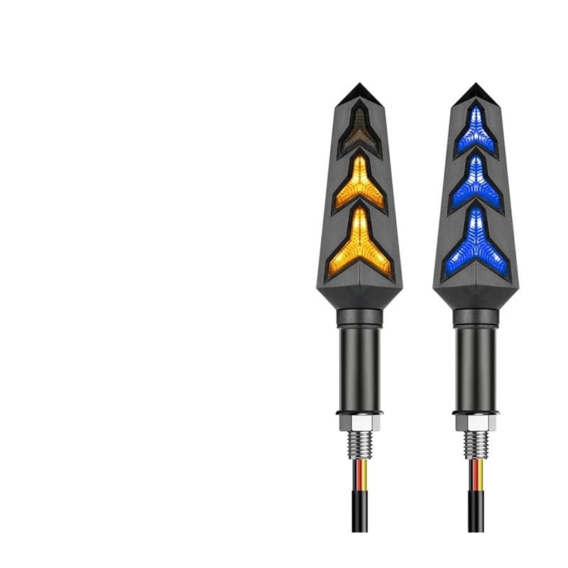 Clignotant de moto haut de gamme bicolore avec éclairage dynamique 10mm