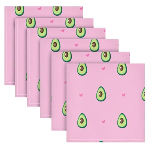 Servilletas de tela pack x6 diseño aguacate 50x50 cm miniatura 2