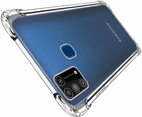 Image of BOXXO Flexible Back Cover for Samsung Galaxy M31 Prime | Back Cover Transparent Clear Shockproof Case Four Corner Protection | Slim Protective Mobile Phone Cover for Samsung Galaxy M31 Prime