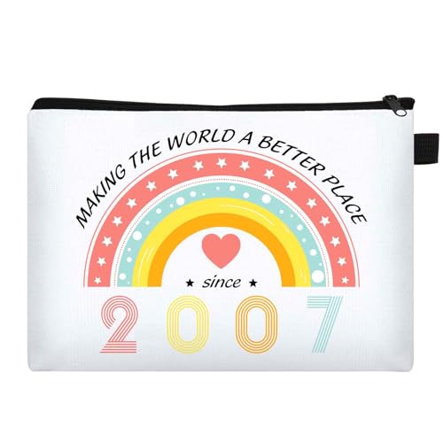 FIDWALL Neceser Mujer 18 Años - 2007 Neceser de Maquillaje, Regalo Cumpleaños Mujer Personalizado, Regalo Amiga, Regalos de Cumpleaños para Mujer, Ideal para Celebrar los 18 Años y Viajar con Estilo