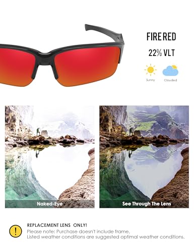 Image of BLAZERBUCK Polarized Replacement Lenses for Oakley Flak Beta OO9363 /Flak Beta Asian Fit OO9372 Sunglass
