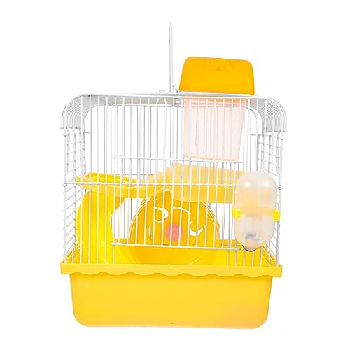 BESPORTBLE ハムスターケージ hamster toys hamster cage おもちゃ ハンモック ライナー フェレット ギニア ラットハウス ハムスターの別荘 プラスチック Orange