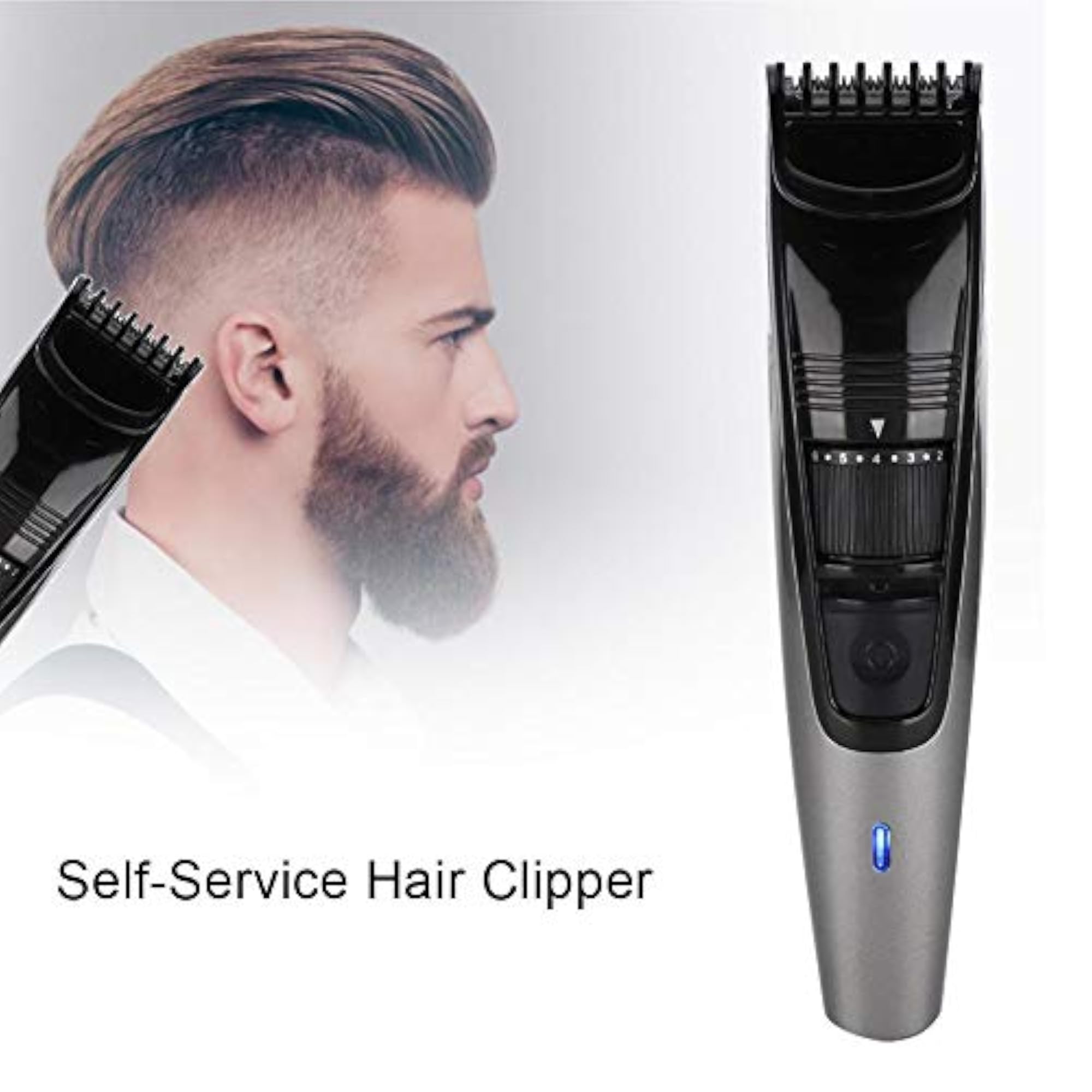 Men's Electric Portable USB Hair Clipper with Multi-Gear Adjustment