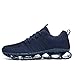 Mens Running Walking Shoes Lace-up Blade Tennis Casual Fashion Sneakers Comfort Non Slip Work Sport Athletic Trainers Dark/Blue