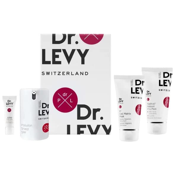 Dr LEVY Pollution Fighter Starter Kit, Anti-Wrinkle, Anti-Ageing, Firming, Face Cream, Face, Hands, Neck, Decollete, Eye, Normal, Oily, Mixed Skin, Dermatologically Tested, Stem Cells, Skincare Set