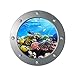 CLISPEED 3D sous La Fenêtre de La Mer Vue Sticker Mural Sous-Marin Océan Monde Autocollant Mural Sous-Marin Vie Marine Art Mural Décoration pour Chambre D'enfant Chambre D'enfants