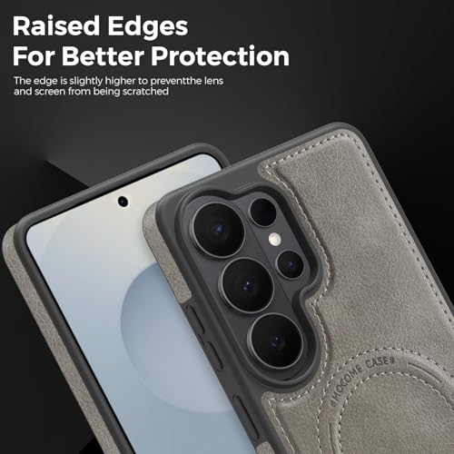 Image of Lunivop for Samsung Galaxy S26 Ultra Case PU Leather 6.9 inch Grey