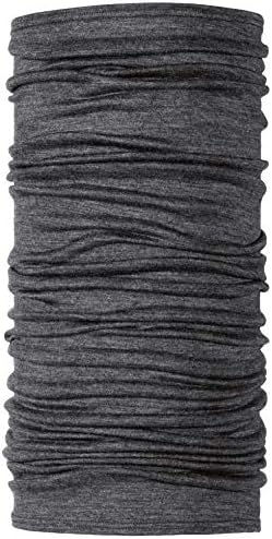 BUFF Multifunctional Neckwear Lightweight Merino Wool Worn 12+ Ways, Grey