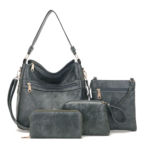 Image of Purses For Women Handbags And Wallet Set Large Hobo Crossbody Bag Ladies Purse Totes 4 PCS | And Wallet Set