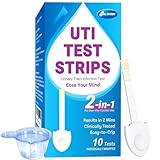 10 Pack UTI Test Strips, Urinary Tract Infection Test Kit for Women Men, Accurate Result in 2 Minutes, Monitor Bladder Health at Home, Clinically Tested, Easy to Grip, Individually Wrapped