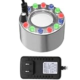 alizzy 12 LED Ultrasonic Mist Maker, Indoor Fountain Water Feature Pond Portable Reptile Fogger Air...