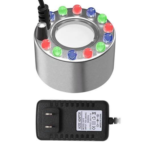 Alizzy 12 LED Ultrasonic Mist Maker & Fog Machine