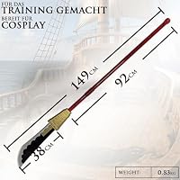 One Piece Whitebeard Speer Murakumogiri 149cm | Edward Newgate Naginata Replik mit Holzklinge | Leichtes Bisento für Cosplay & Kostüm | Anime Fans – Ansicht 6