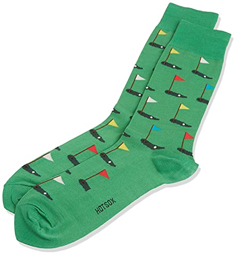 Hot Sox Men's Sports And Outdoors Series Novelty Casual Fashion Socks, Golf (Green), Shoe Size: 6-12 #TOP1