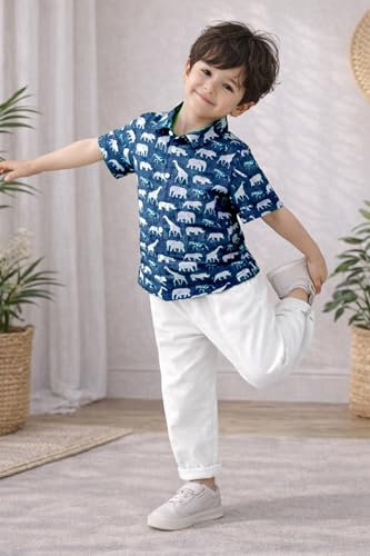 Image of Fashion Dream Boy's Cotton Animal Printed Co Ord Set|Boys Clothing Set|clothing set for kids boys