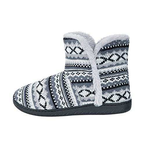 Winter Warm Ankle Slippers for Men Women, Indoor Outdoor Plush High Top Boots Knitted Anti-Slip Ankle Slippers2