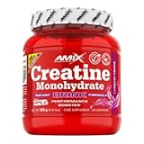 Amix Creatina Monohidrato Powder Drink 360 gr - Mejora el Rendimiento Deportivo - Aumenta la Masa Muscular - Perfecta para Deportistas - Sabor Frutas del Bosque