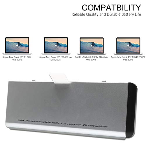 A1280 Laptop Battery For Apple Macbook 13 Inch A1280 A1278 (2008 Version) Compatible For Mb771G/A Mb467Ll/A Mb466Ll/A #TOP5