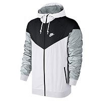nike windbreaker grey white black