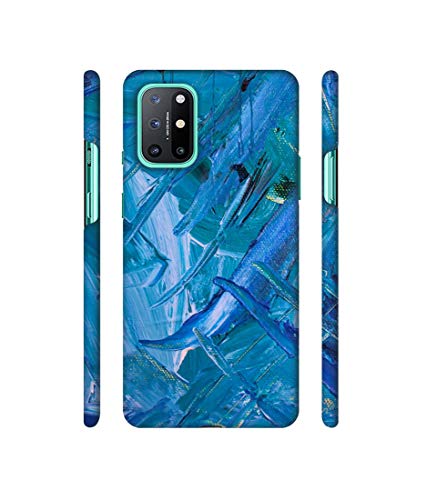 Image of Amazon Brand - Solimo Designer Blue Paint 3D Printed Hard Back Case Mobile Cover for OnePlus 8T