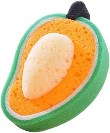 MARMORIS ECOM Fruit Shape Sponge | Multifunctional Kitchen Washing Dishes Cleaning Sponge | Fruit and Vegetable Washing Sponge | Loofah for Bath Scrub | Multicolor (Random Design Send)- 1 PC-image-5