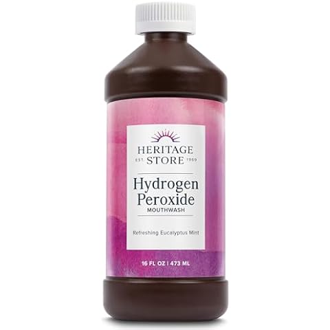 HERITAGE STORE Hydrogen Peroxide Mouthwash, Original, Liquid, Menthol (Btl-Plastic) | 16oz Cover
