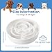 IDOGCHEW Antischlingnapf Hunde Keramik, Slow Feeder Hundenapf Ø 20.5cm, Futternapf Hund für mittelgroße und große Hunde, rutschfest, spülmaschinenfest, lebensmittelechtes Material (weiß)