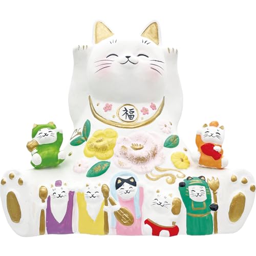 招き猫フィギュア 陶器製 大きめサイズ