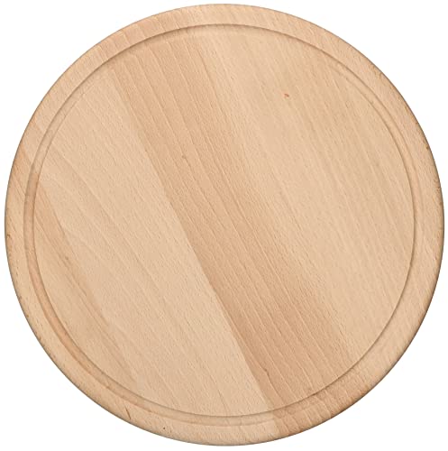 KOTARBAU® Tabla de cortar, 30 cm, Redonda, Tabla de madera, Tabla para cortar pan, queso o para servir embutidos y otros alimentos