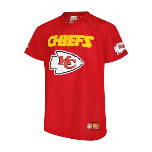 Ultra Game Youth NFL Official Super Soft Supreme Jersey Shirt Kansas City Chiefs Team Color 14-16
