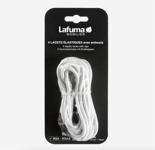 Lafuma Lacets élastiques avec embouts pour RSX/RSXA,Kit de 4 lacets, Couleur: Blanc, LFM2322-0020