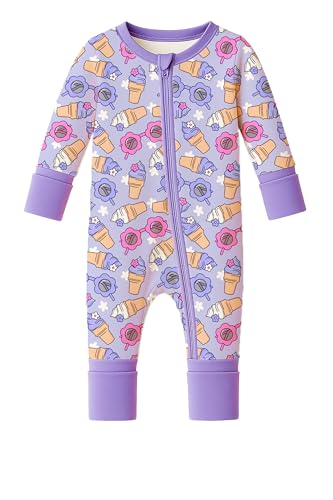 Image of ITSY BITSY BOUTIQUE Viscose Bamboo Baby Pajamas - Boys and Girls Footie Sleeper Convertible 2-Way Zipper Sleeper
